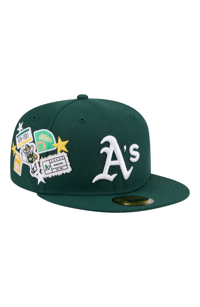 New Era Men's New Era  Green Athletics City Patch 59FIFTY Fitted Hat, Main, color, Green