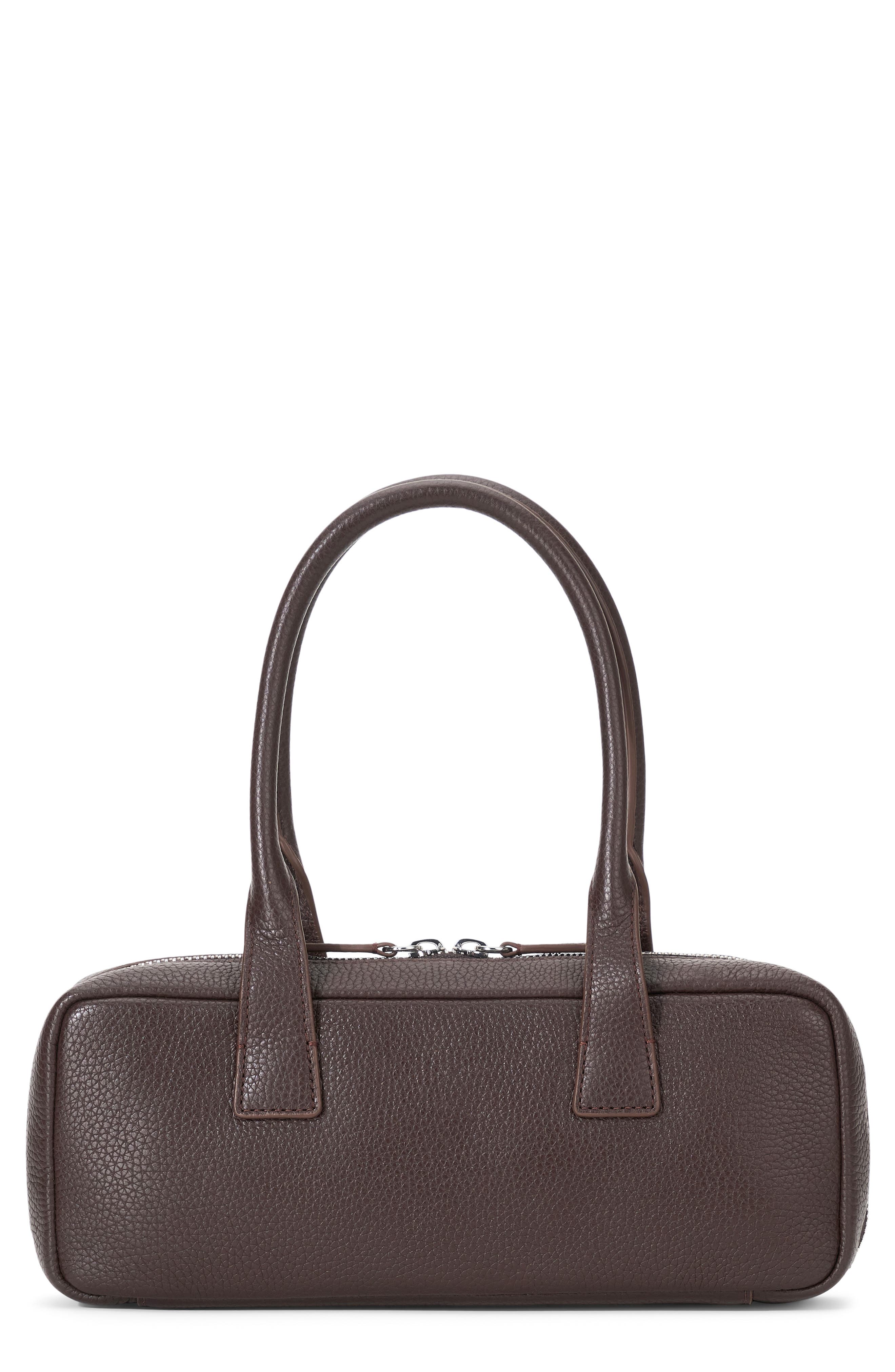 STAUD The Dude Leather Shoulder Bag, Main, color, Espresso