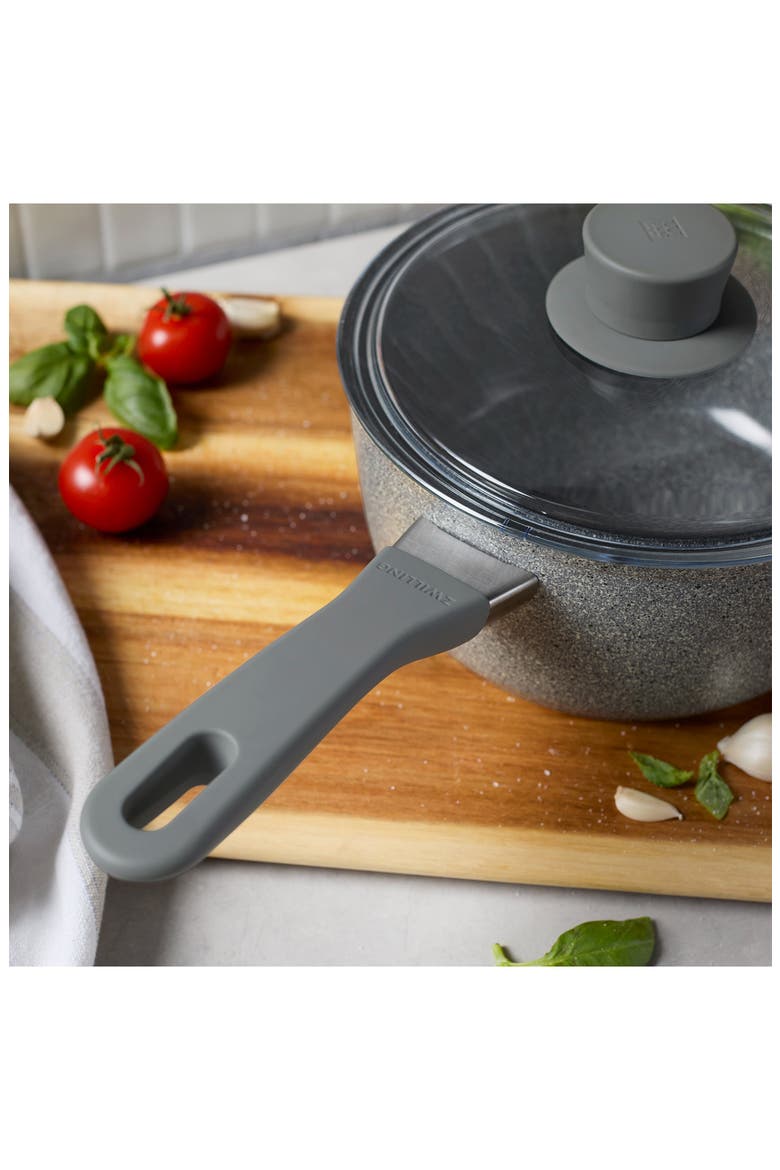 2.9-Quart Nonstick Saucepan with Lid, Alternate, color, GREY