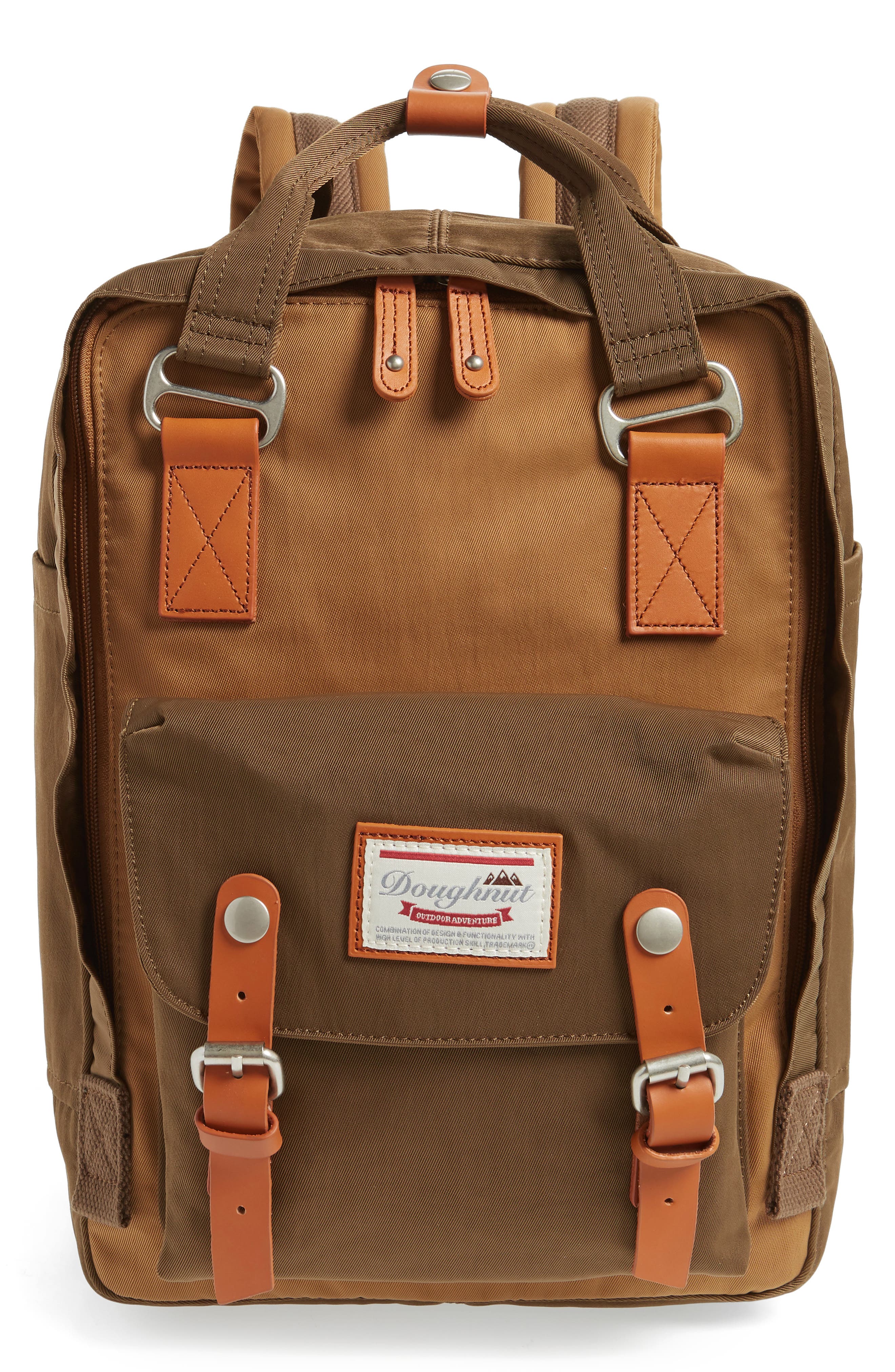 Macaroon Colorblock Backpack, Main, color, KHAKI/ ARMY