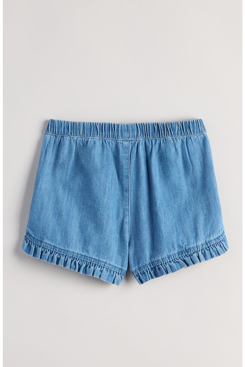 Kids' Ruffle Shorts, Alternate, color, MID GEM WASH