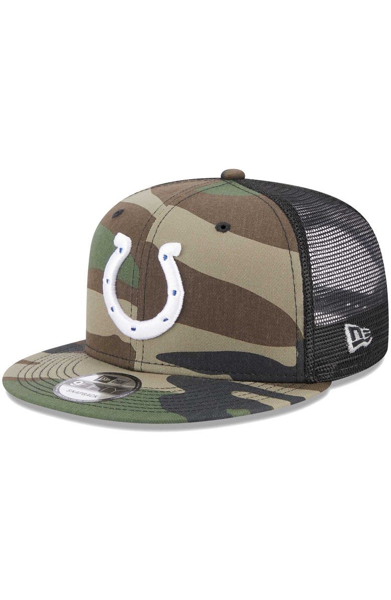 New Era Men's New Era Camo Indianapolis Colts Classic Trucker 9FIFTY Snapback Hat, Main, color, 