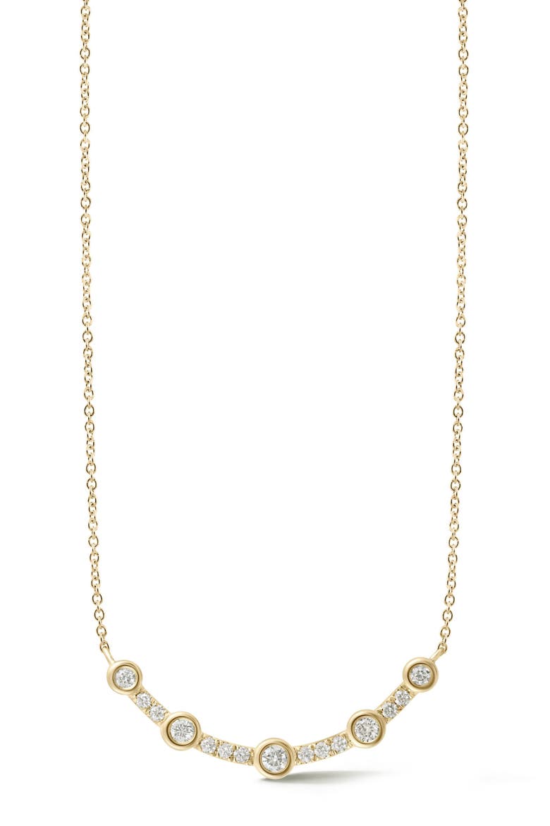 Lulu Jack Diamond Curved Bar Pendant Necklace, Main, color, YELLOW GOLD/ DIAMOND