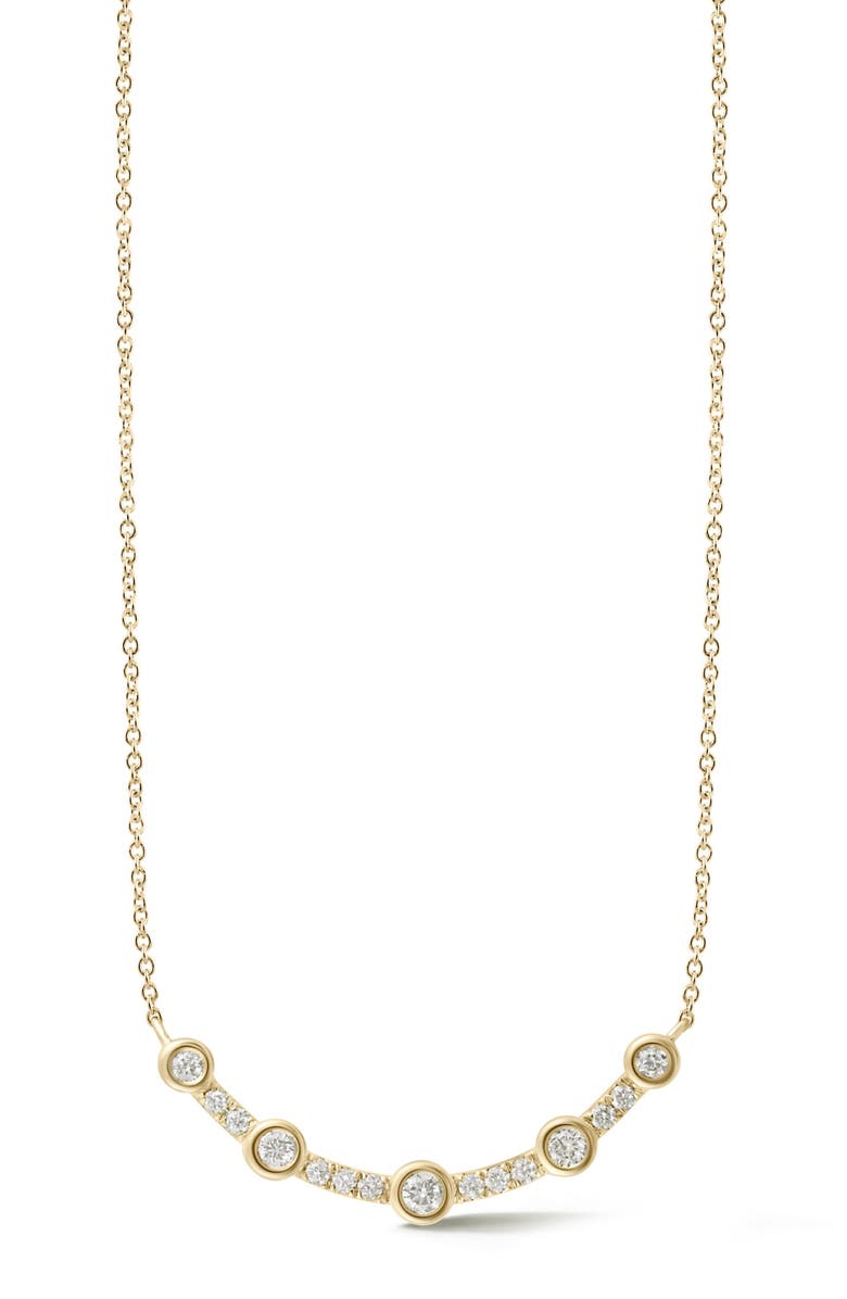 Dana Rebecca Designs Lulu Jack Diamond Curved Bar Pendant Necklace, Main, color, 
