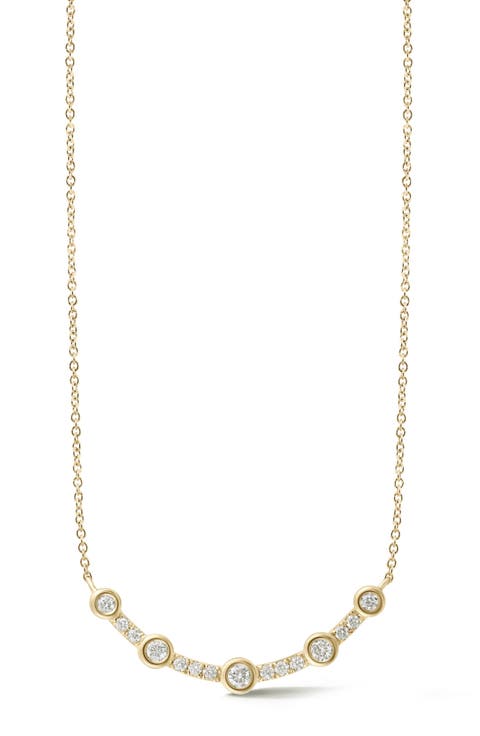 Lulu Jack Diamond Curved Bar Pendant Necklace