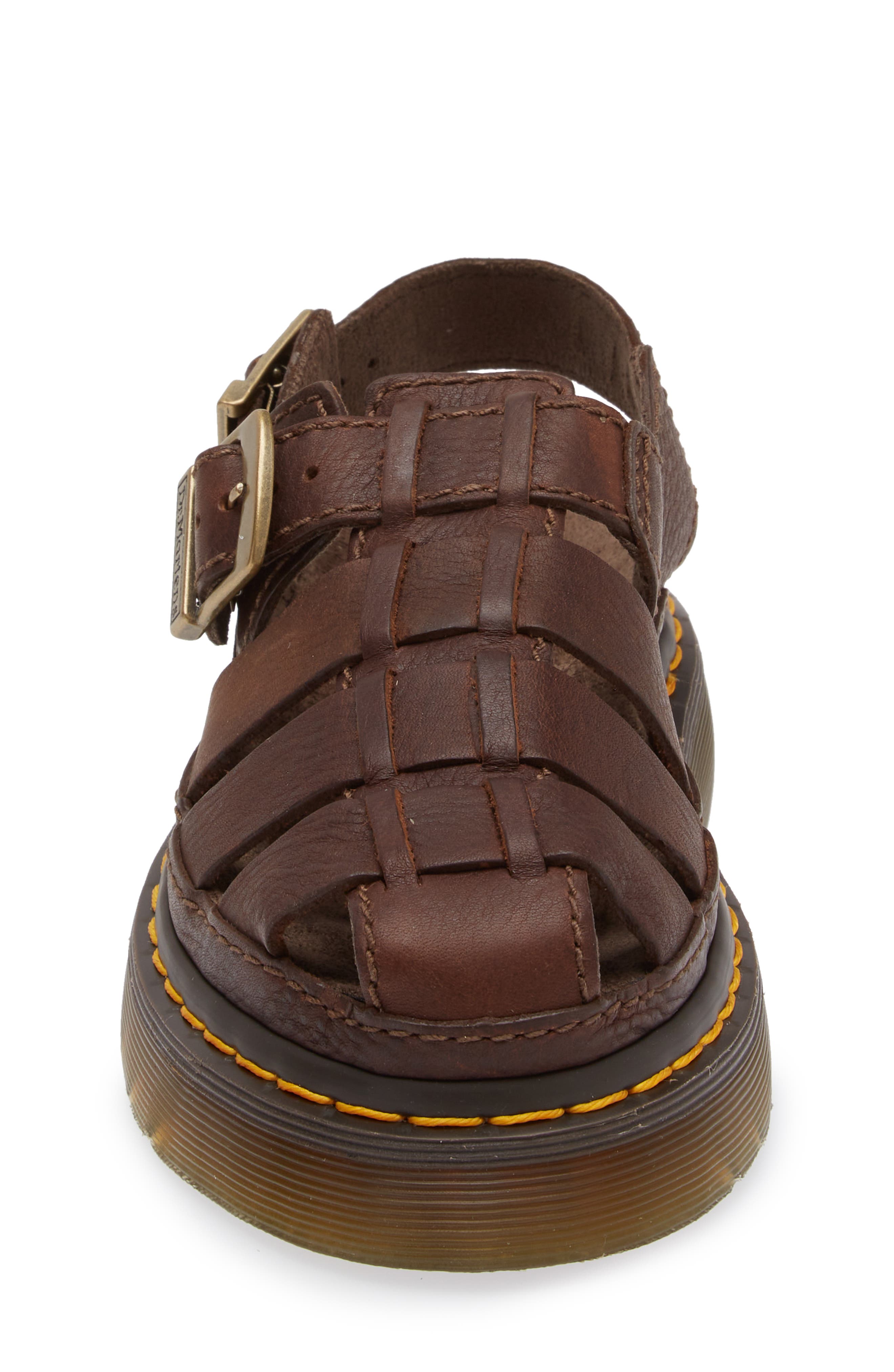 Dr. Martens Wrenlie Fisherman Sandal, Alternate, color, Dark Brown