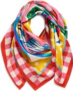 Echo Beach Picnic Silk Square Scarf