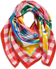 Echo Beach Picnic Silk Square Scarf