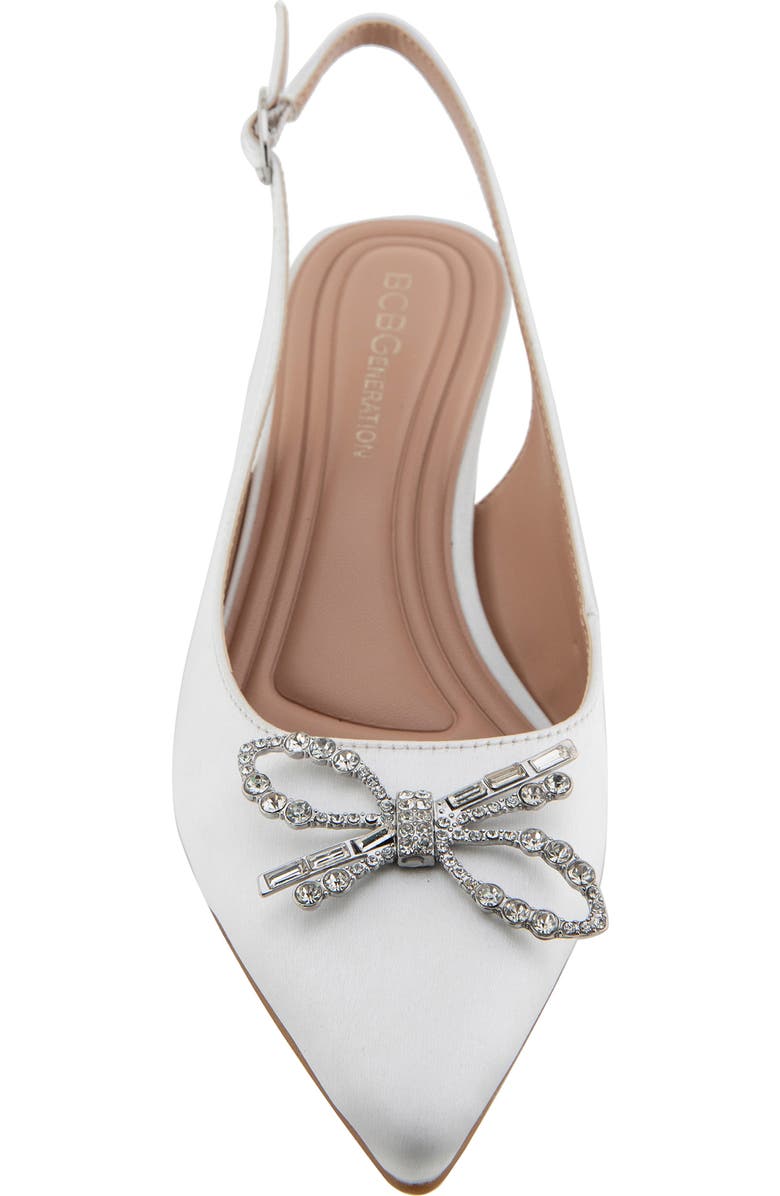 BCBGeneration Donna Slingback Pointed Toe Kitten Heel Pump, Alternate, color, Porcelain