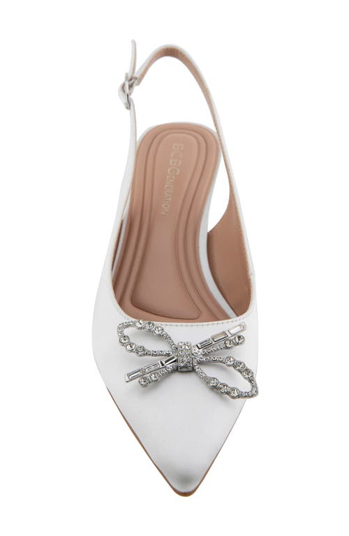 Bcbg Donna Slingback Pointed Toe Kitten Heel Pump In Porcelain