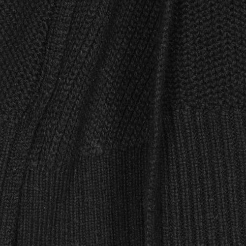 Echo Texture Knit Cape In Black