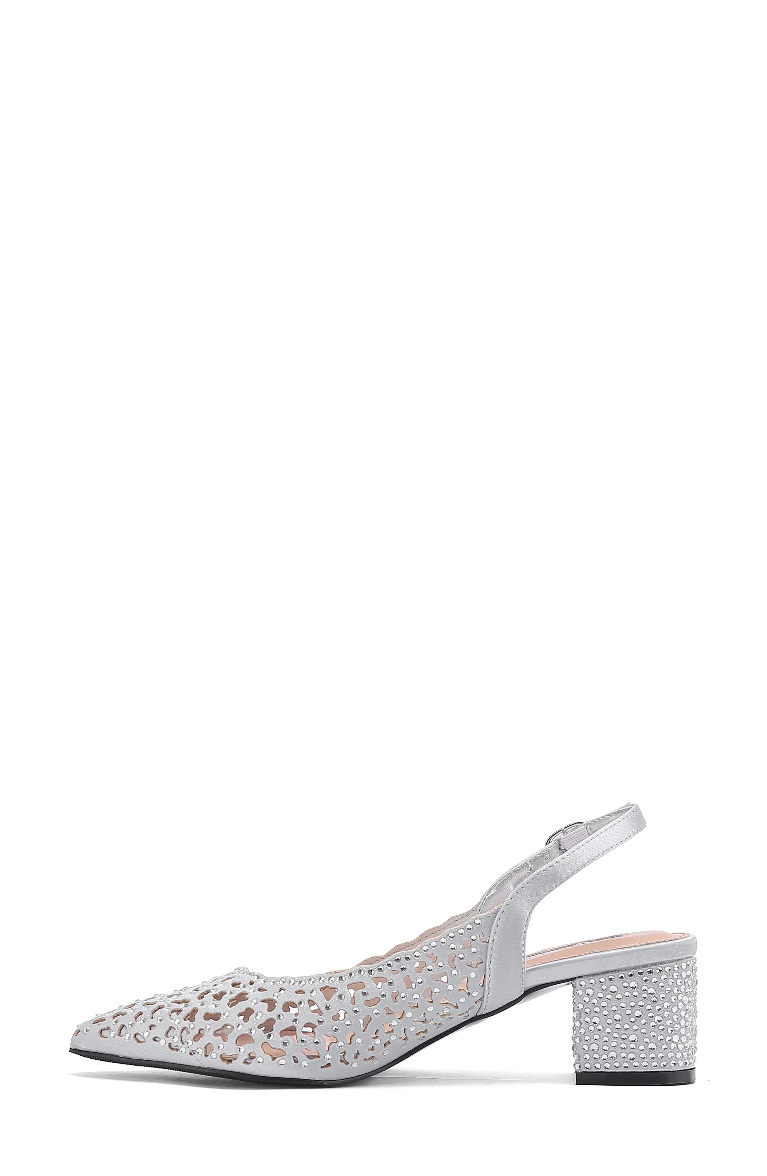 Donn Embellished Slingback Pump, Alternate, color, SILVER