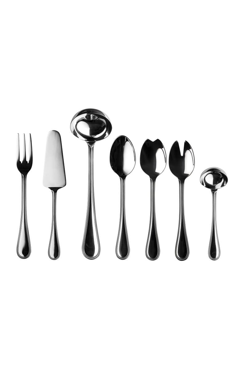 Mepra Perla Serving Set - 7 Pieces, Main, color, Silver