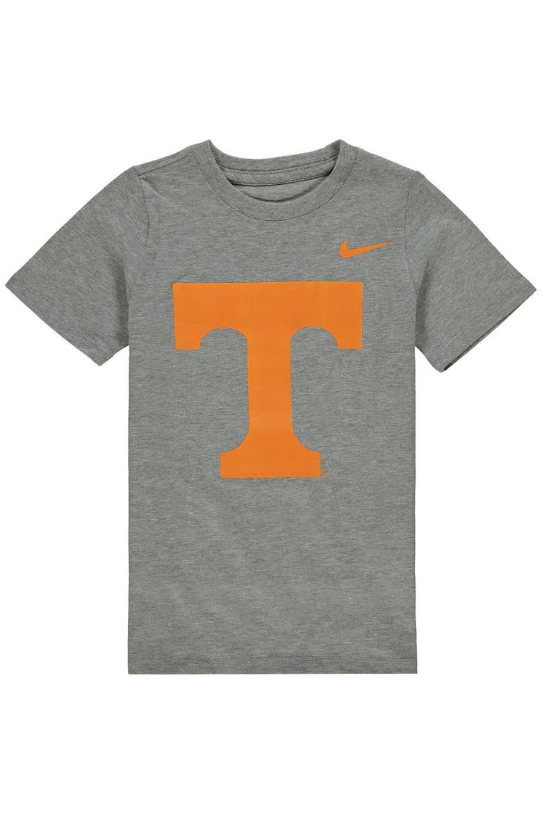 Preschool Nike Charcoal Tennessee Volunteers Logo T-Shirt, Alternate, color, Heather Gray