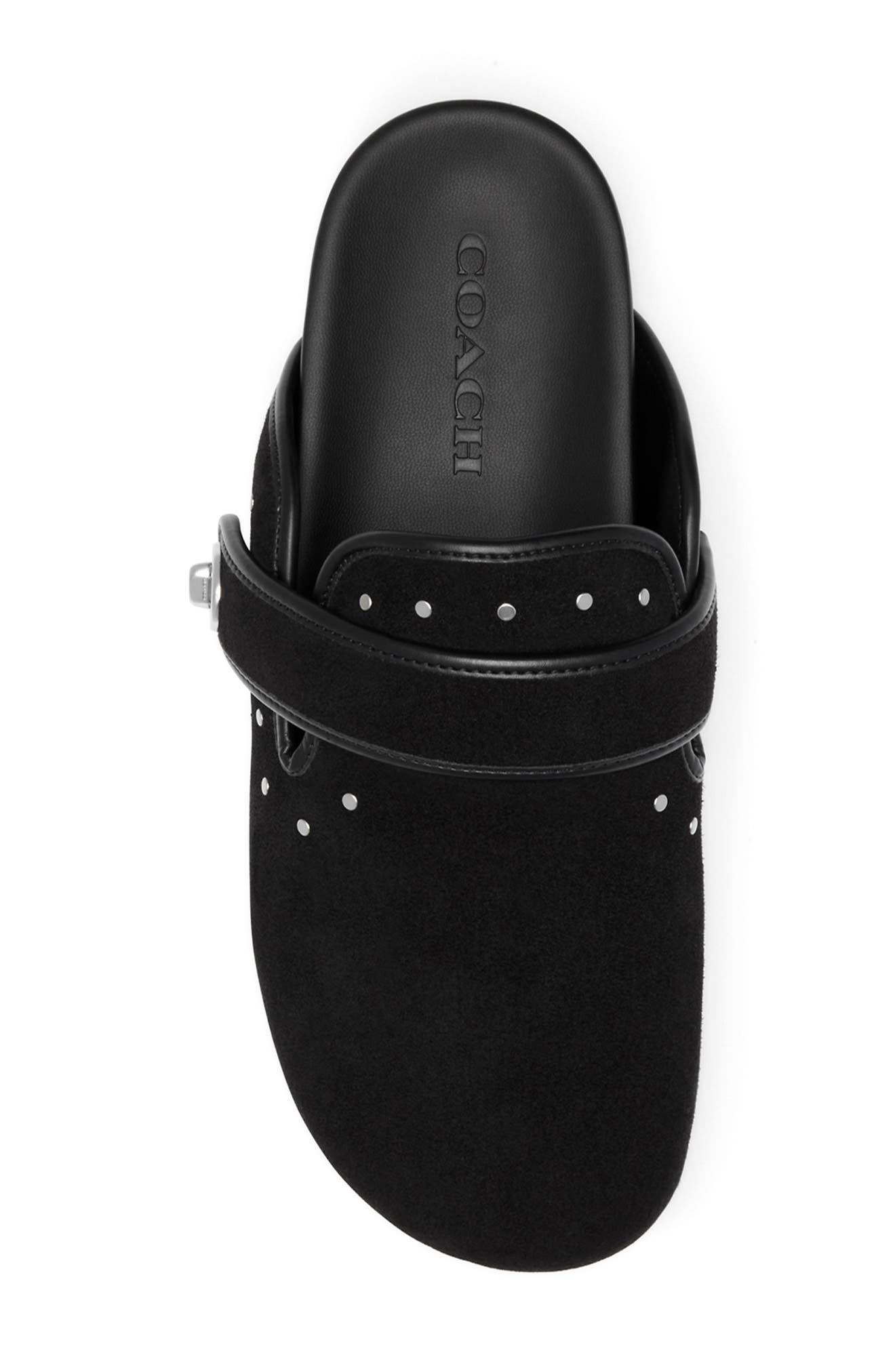 COACH Blake Studded Suede Clog, Alternate, color, 