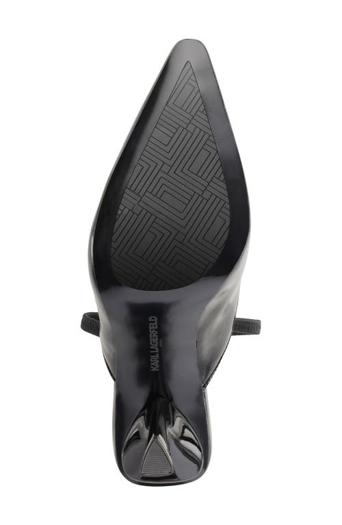 Karl Lagerfeld Keera Mary Jane Mule In Black