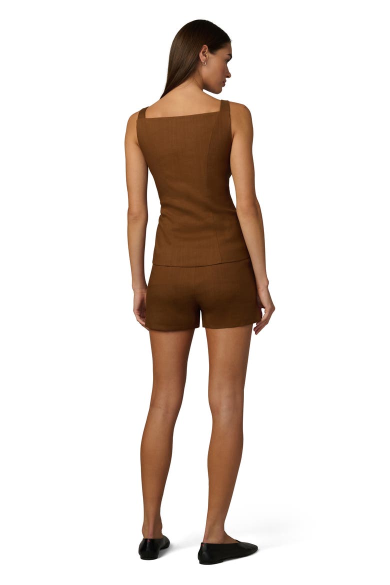 The Frankie High Waist Tailored Shorts, Alternate, color, CHOCOLATE