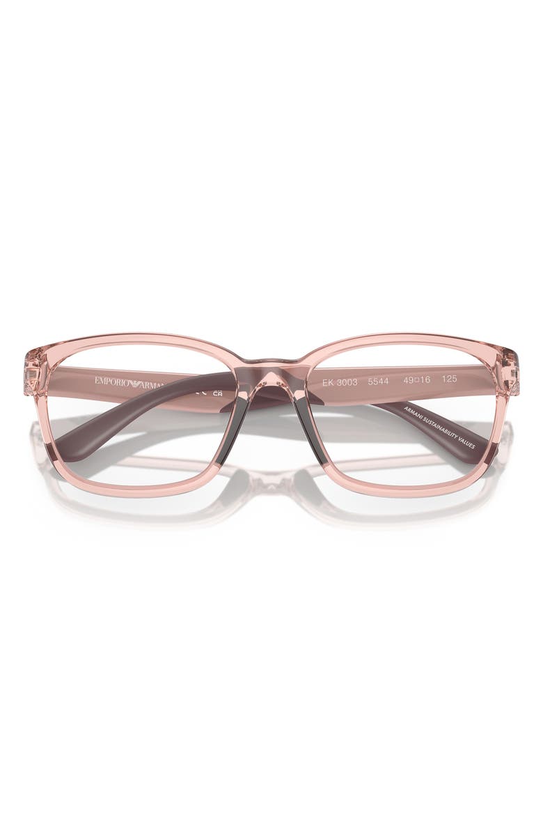 Emporio Armani Kids' 47mm Pillow Optical Glasses, Alternate, color, Shiny Pink / Demo Lens