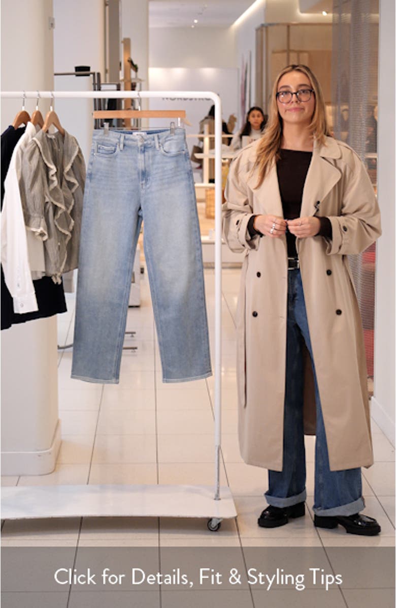 Stevie High Waist Ankle Straight Leg Jeans, sales video thumbnail