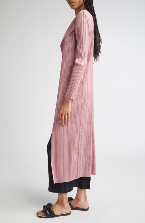 Issey Miyake Pleats Please Monthly Colors September Pleated Coat In Pink
