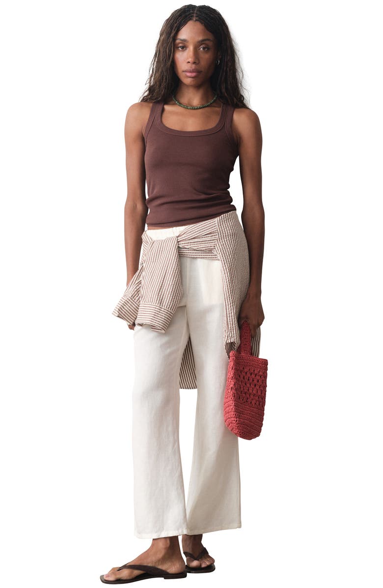 Marine Layer Lexi Sun-In Rib Tank, Alternate, color, Chocolate