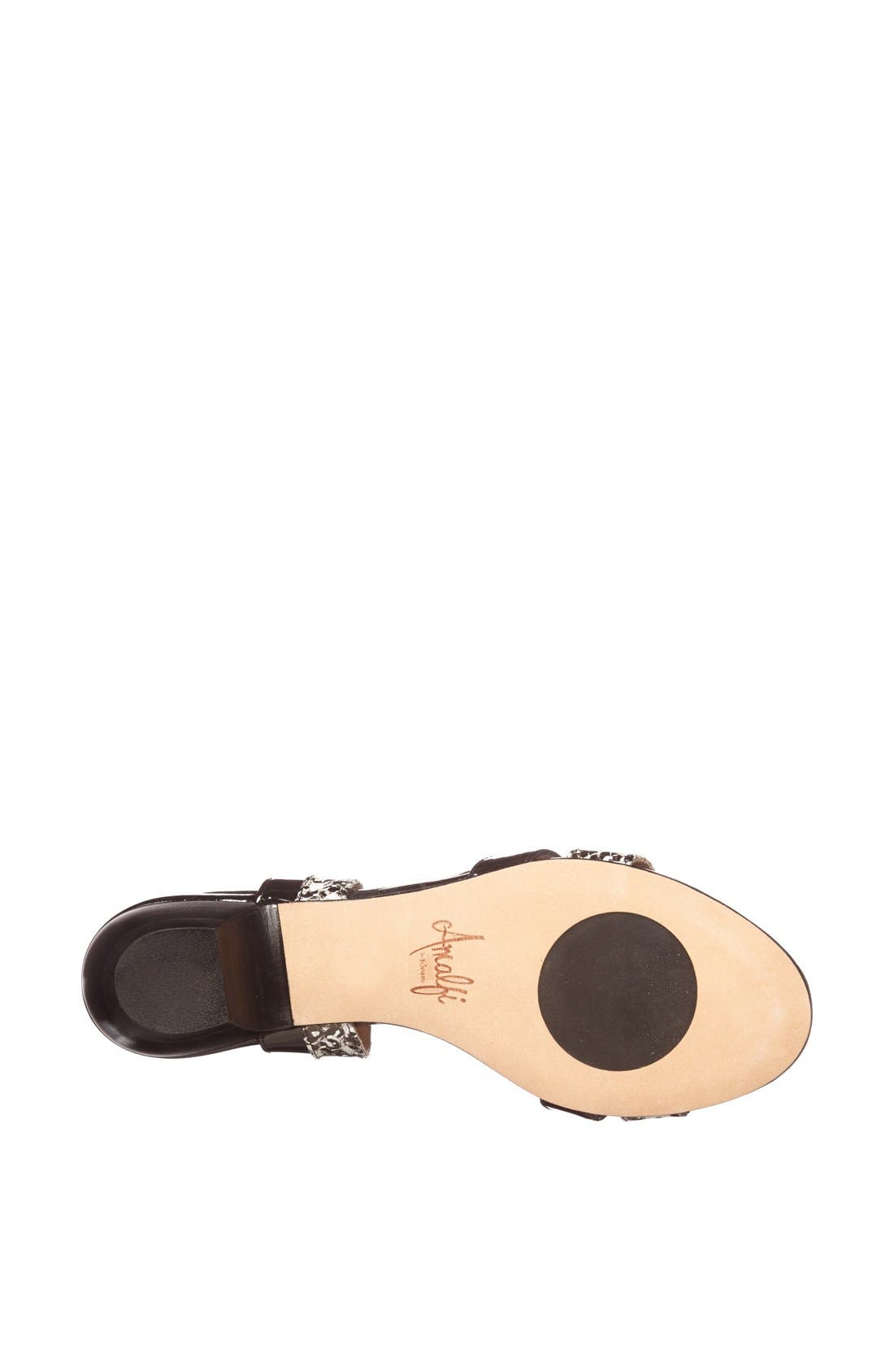 'Rovigo' Sandal, Alternate, color, BLACK/ WHITE