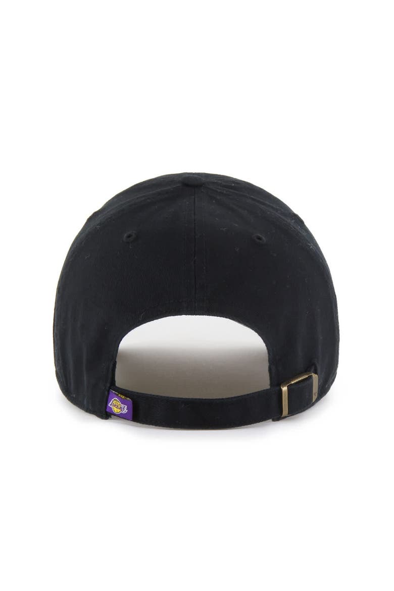Men's '47  Los Angeles Lakers Black on Black Clean Up Adjustable Hat, Alternate, color, Black