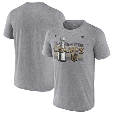 Men's Fanatics Branded  Heather Gray Vegas Golden Knights 2023 Stanley Cup Champions Locker Room Performance T-Shirt