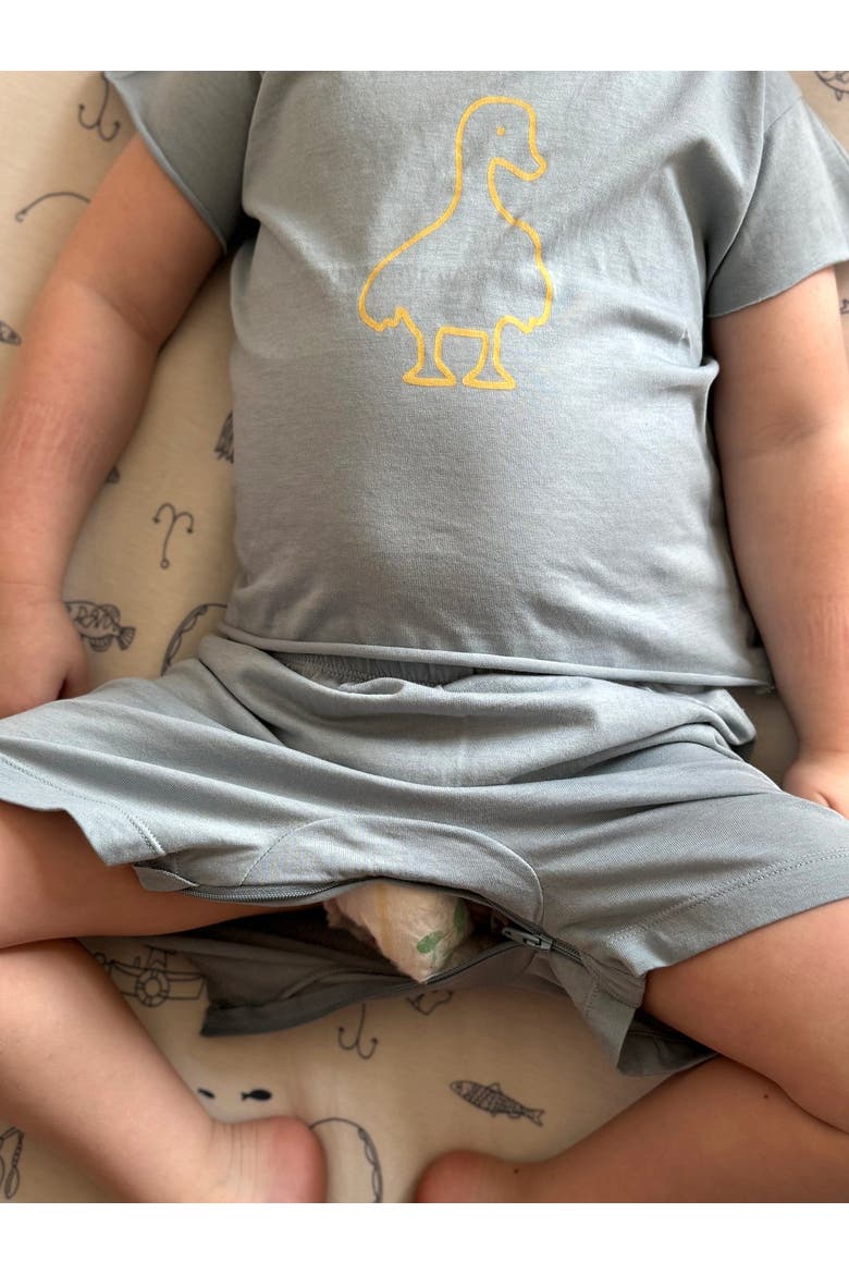 Cotton T-Shirt & Short Set - Baby, Alternate, color, Quack