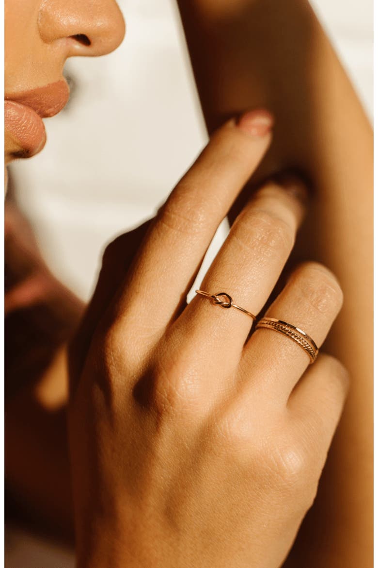 Knot Ring, Alternate, color, Gold Filled