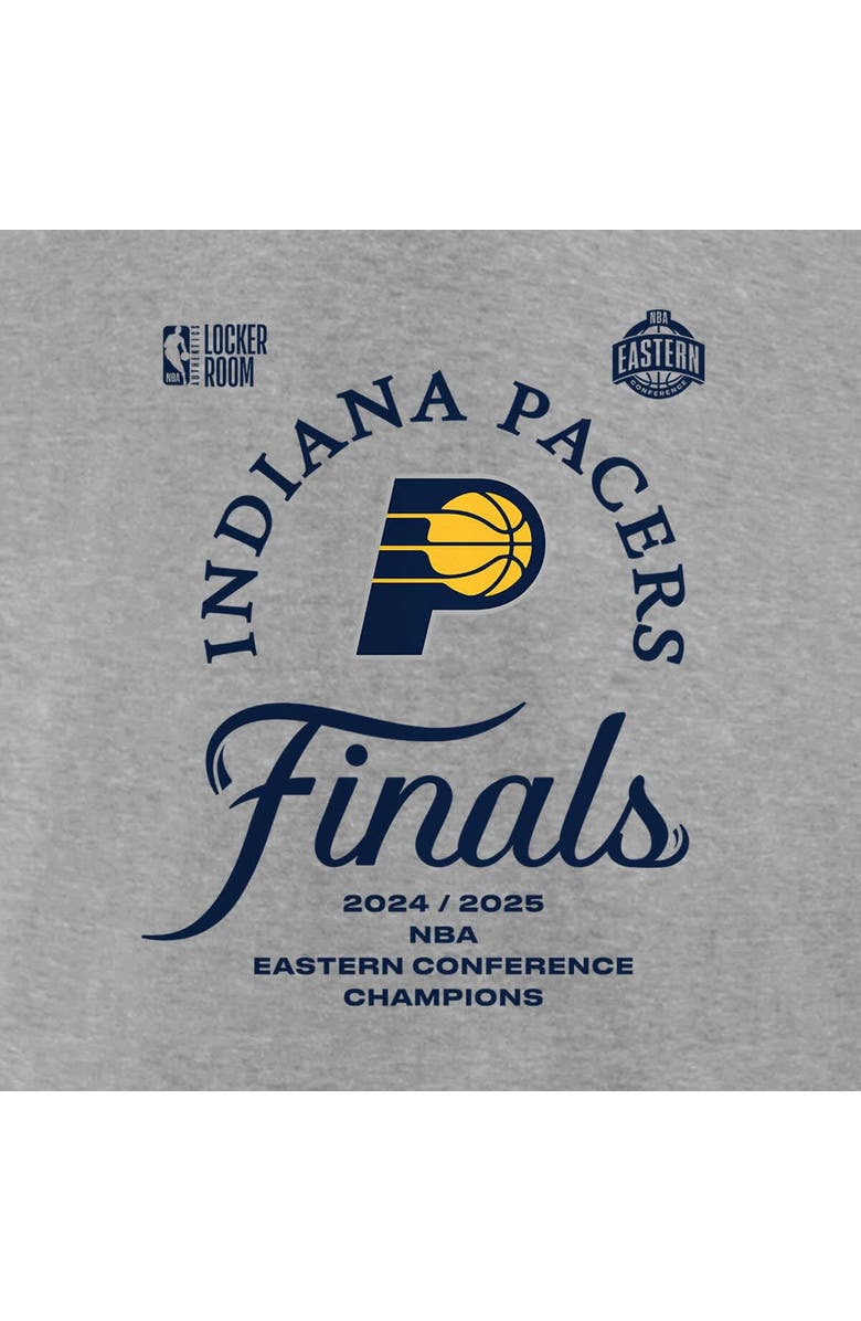 FANATICS Men's Fanatics  Steel Indiana Pacers 2025 Eastern Conference Champions Locker Room T-Shirt, Alternate, color, 