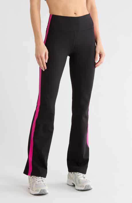 Side Stripe High Waist Flare Leggings