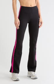 DKNY Side Stripe High Waist Flare Leggings