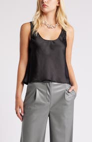 新品タグ付き　WILLFULLY camisole open tank OP Open Edit Scoop Neck Satin Tank | Nordstromrack