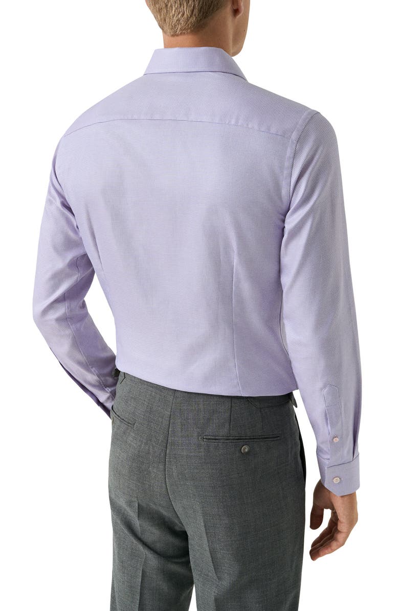 Eton Slim Fit Semi Solid Dress Shirt, Alternate, color, Medium Pink