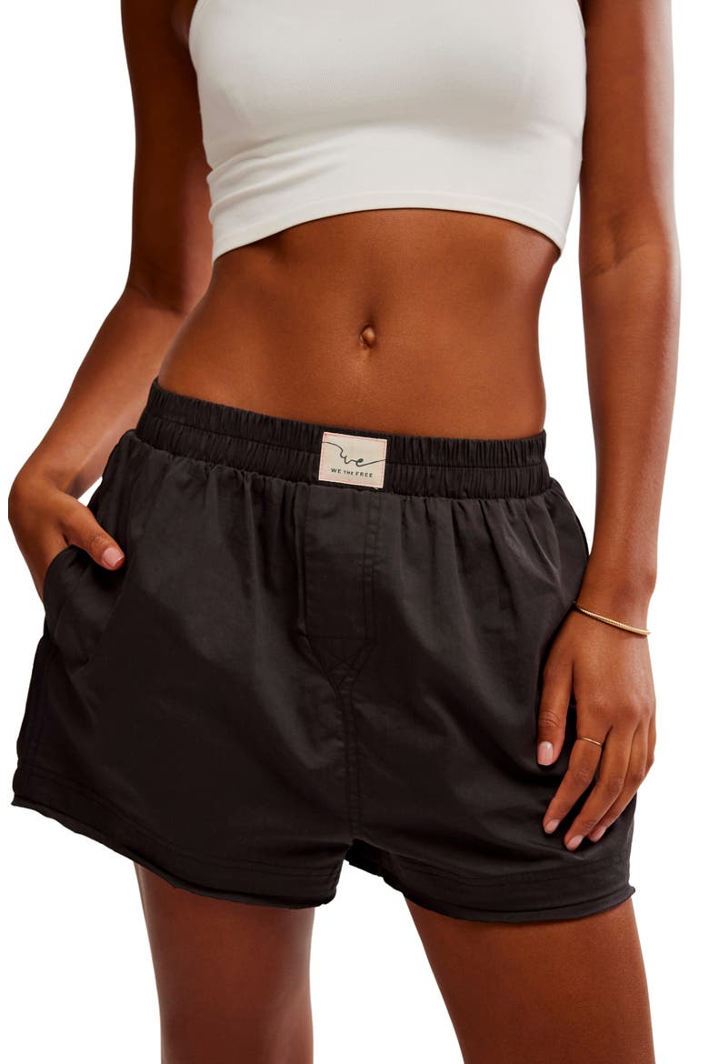 Intimately FP Day to Day Solid Boxer Shorts, Main, color, WASHED BLACK