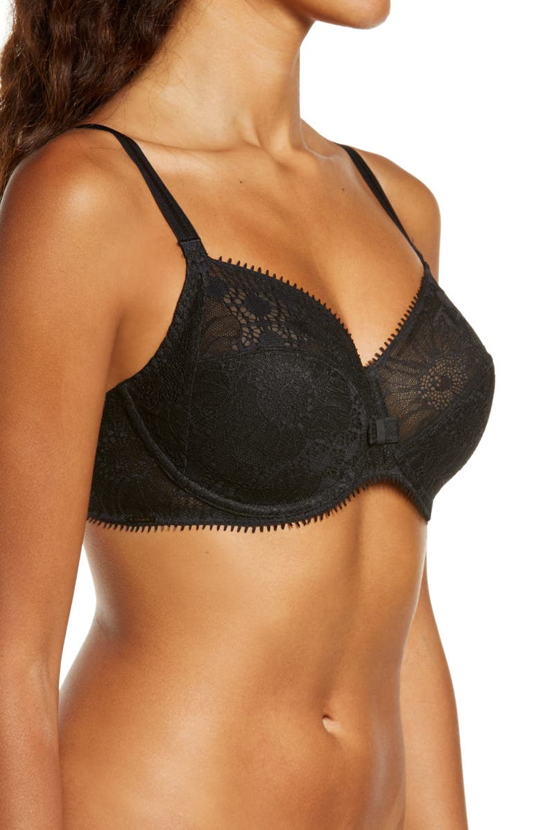 Chantelle Lingerie Day to Night Underwire Bra, Alternate, color, Black