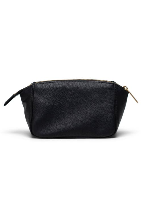 Herschel Supply Co . Small Milan Faux Leather Toiletry Bag In Black