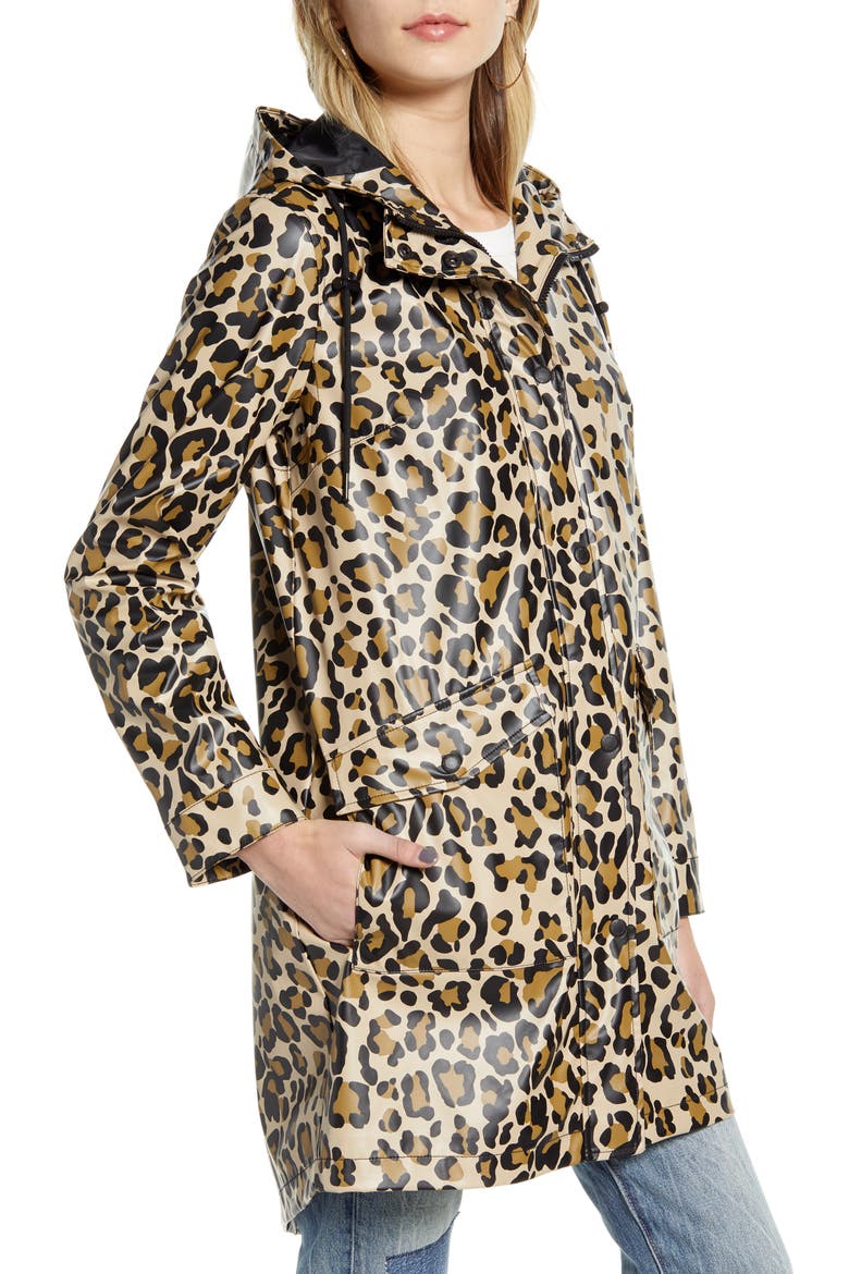 Levi's® Water Repellent Lightweight Hooded Parka, Alternate, color, LEOPARD