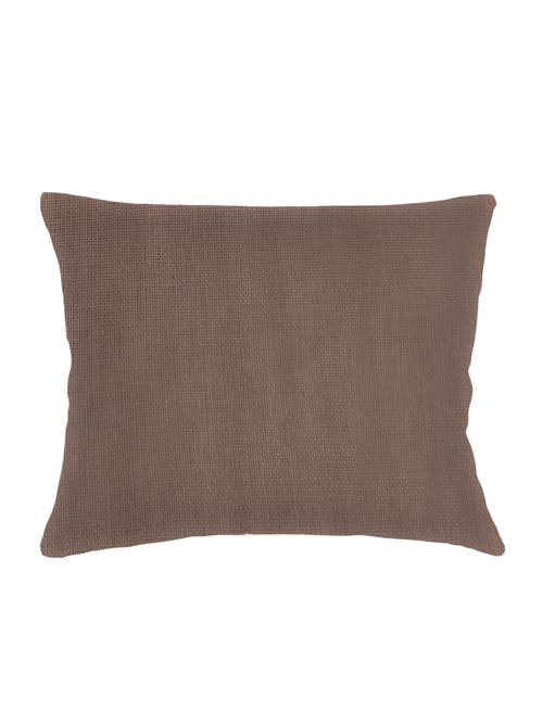 Anaya So Soft Linen Dutch Euro Pillow With Down Alternative Insert In Mocha Brown