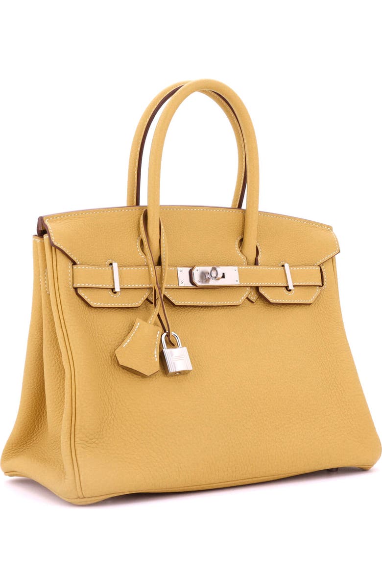 Pre-Owned Hermes Birkin Handbag Yellow Togo with Palladium Hardware 30, Alternate, color, Curry