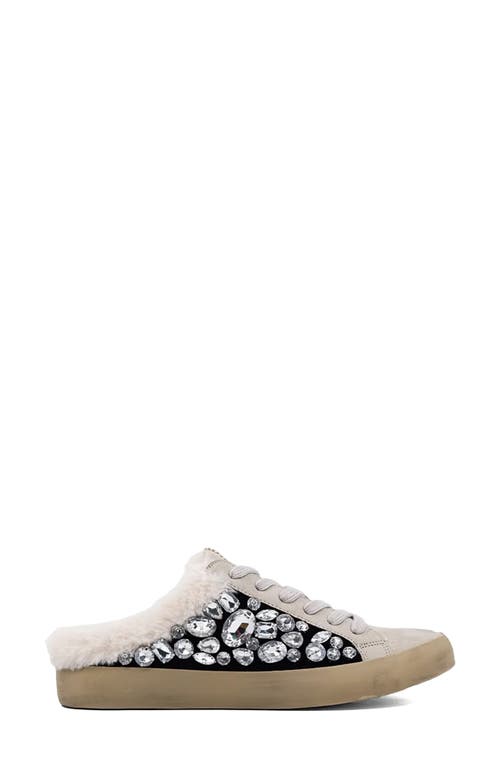 Shushop Portia Faux Shearling Lined Mule Sneaker In White