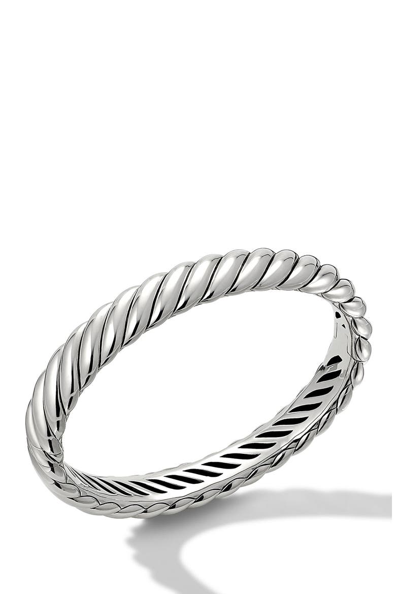 Sculpted Cable Bracelet, Alternate, color, SILVER