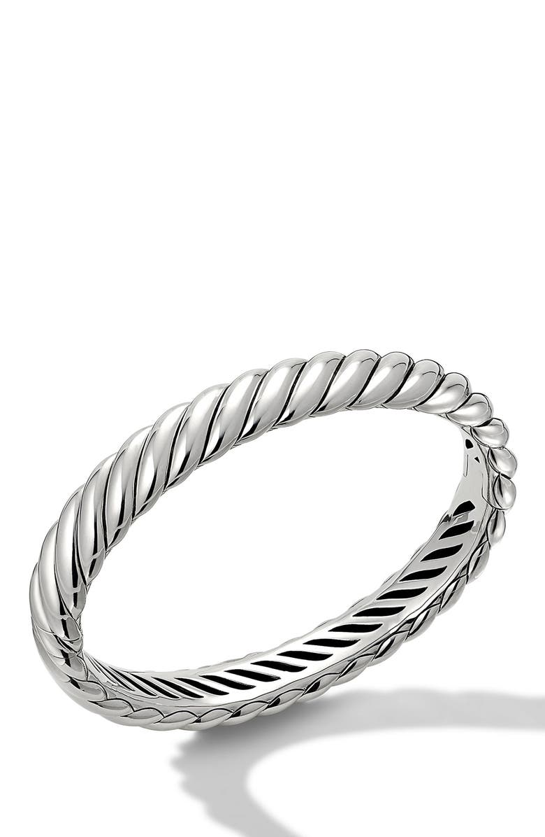 David Yurman Sculpted Cable Bracelet, Alternate, color, Silver
