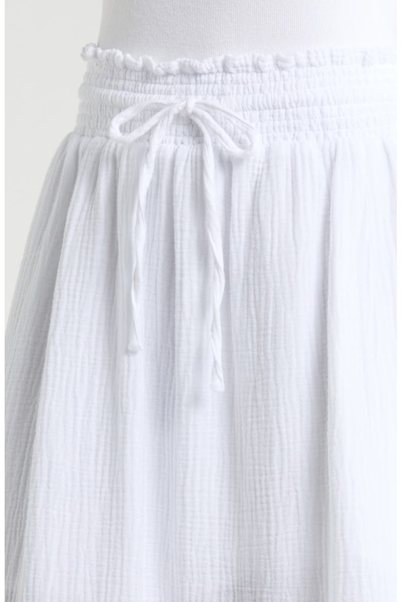 Adele Cotton Gauze Maxi Skirt, Alternate, color, WHITE
