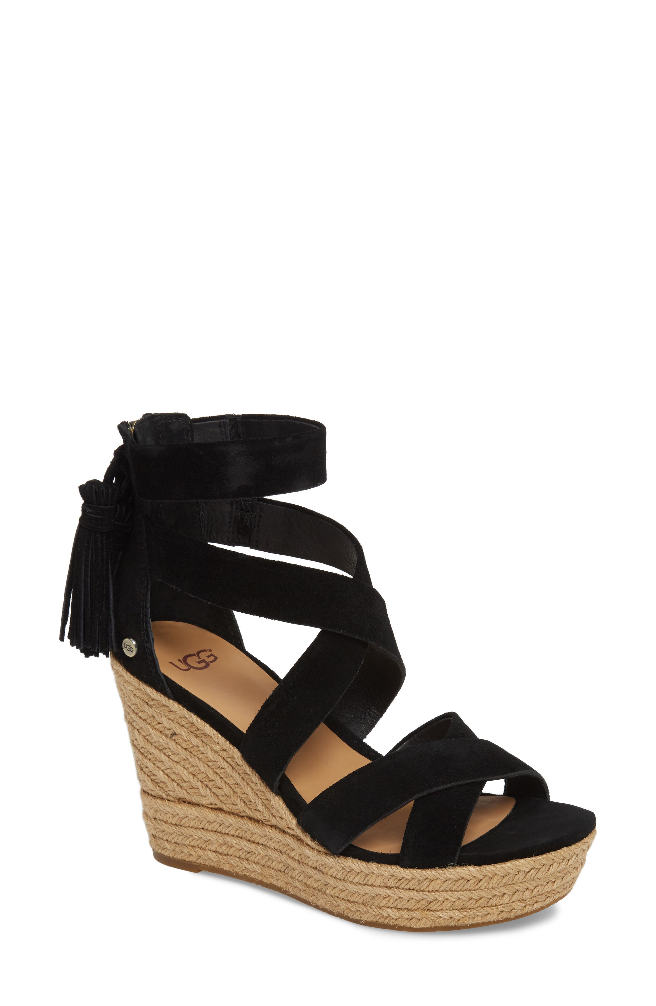 UGG<sup>®</sup> Raquel Platform Wedge Sandal, Main, color, 