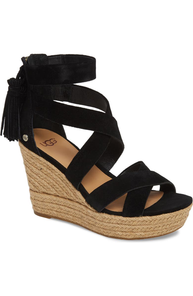 UGG<sup>®</sup> Raquel Platform Wedge Sandal, Main, color,