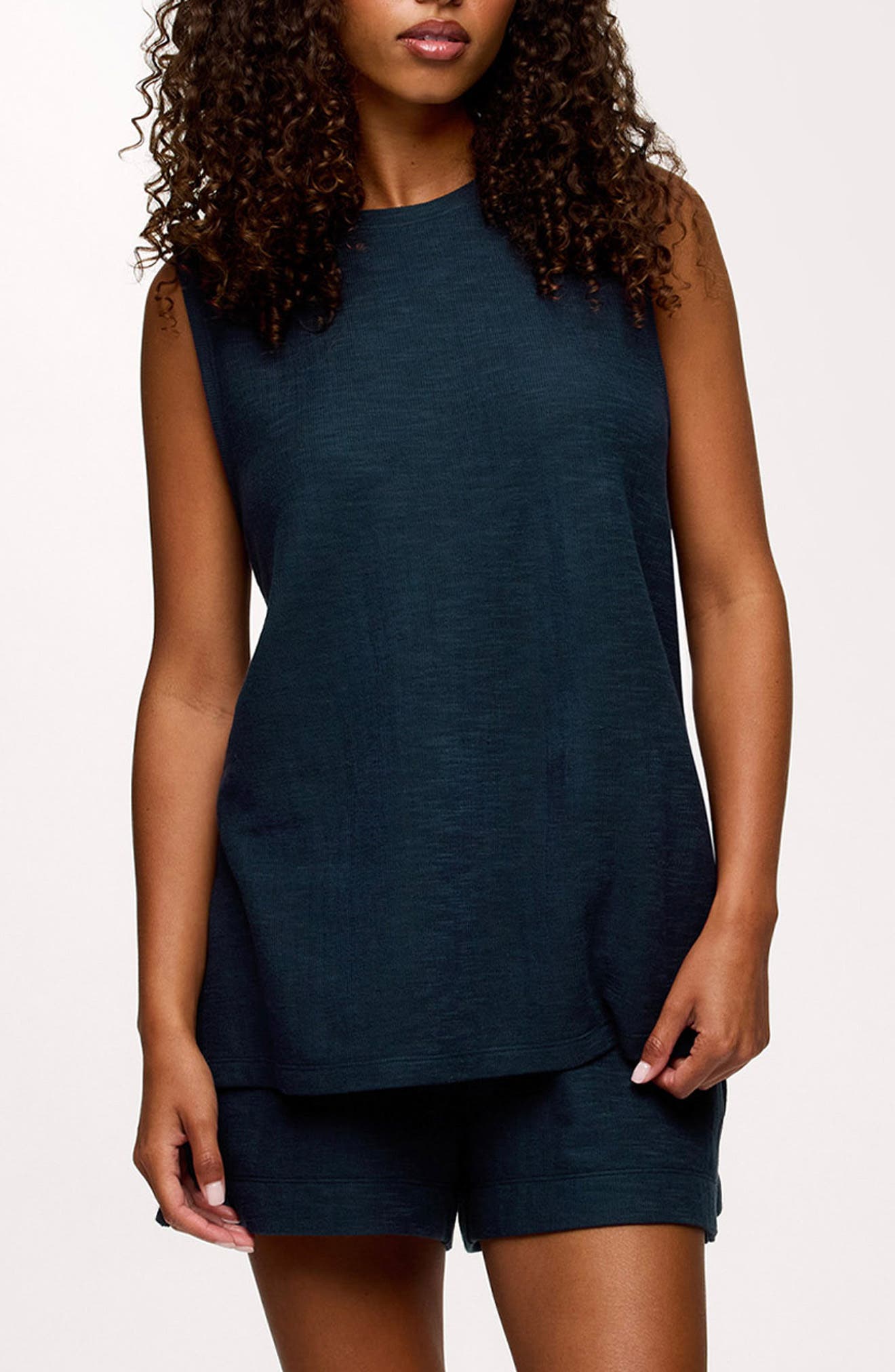 Nuuds Resort Tank & Shorts Set In Blue
