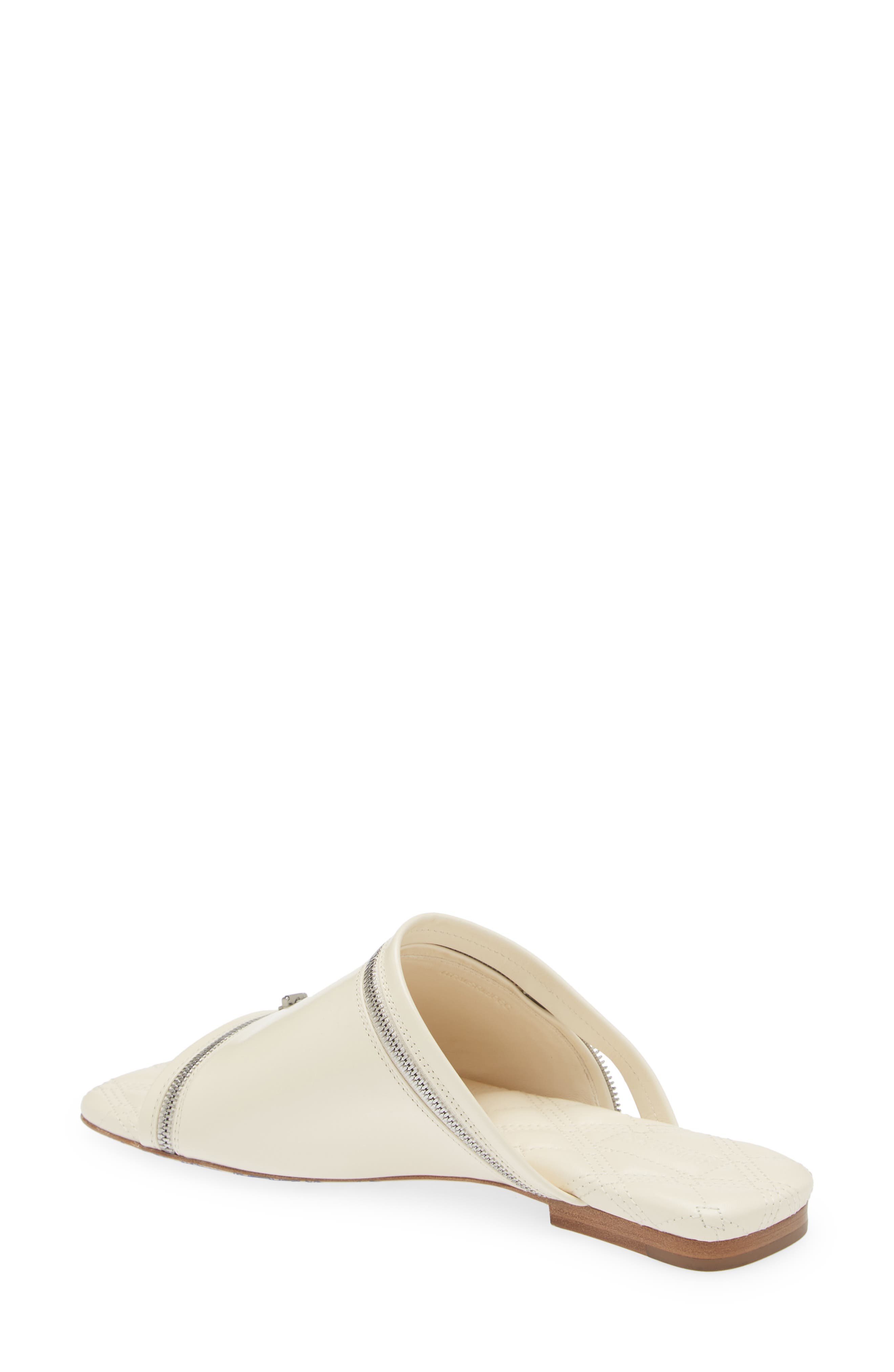 Burberry Zip Detail Slide Sandal, Alternate, color, 