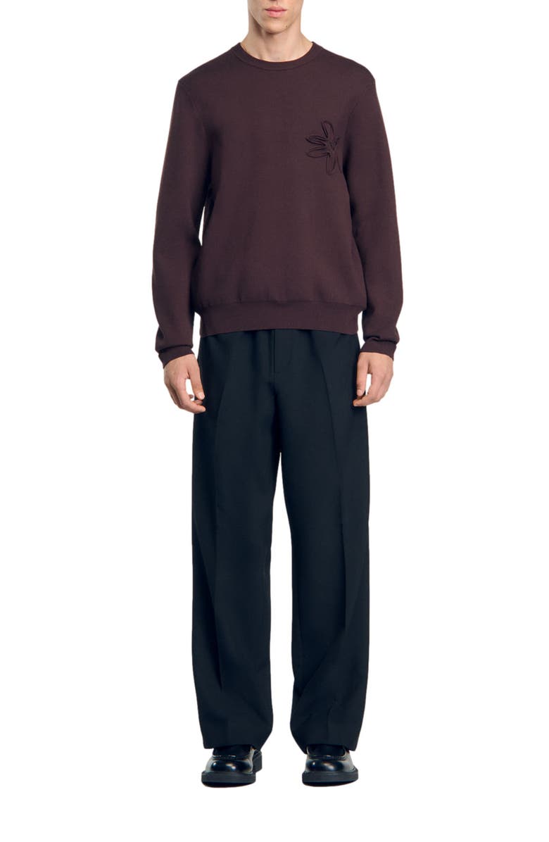 SANDRO Floral sweatshirt, Main, color, 